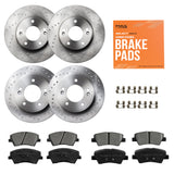 Max Advanced Brakes Front & Rear Brake Kit Compatible With 2017 2018 2019 2020 Hyundai Elantra Exc 1.6 L4 Engine Replacement Cro