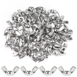 Powlankou 50 Pieces 1/4-20 Stainless Wing Nut, Stainless Steel (304) 18-8 Wing Nut