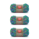 Red Heart Scrubby Capri Yarn 3 Pack of 85g/3oz Polyester 4 Medium (Worsted) 78 Yards Knitting/Crochet