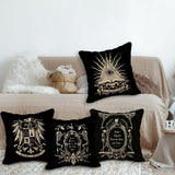 (RB) Dark Memento Mori The Undead Gothic Macabre Art Throw Pillow Case,18 x 18 Inch Set of 4,Gothic Home Decor, Gifts Wife, Sist