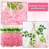 Alotiki Wisteria Hanging Flowers,Hanging Flowers,Wisteria,Fake Hanging Flowers,Fake Wisteria,Hanging Flowers for Decoration, Wed