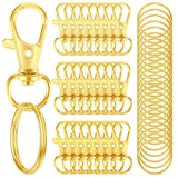 50PCS Metal Lobster Claw Clasp with Key Ring, 25PCS Keychains Clips Hooks and 25PCS Key Chain Rings, Key Chains Rings Accessorie