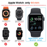 Suoman 2-Pack for Apple Watch 44mm Screen Protector Case,for iWatch Series 8/7/6/5/4/Series SE/SE 2 44mm Protection Cover All-Ar