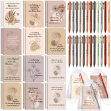 Mooliwe 24 Set/48 Pcs Positive Affirmation Gift Set Gratitude Notebooks with Pens Small Bags Motivational Encouragement Notepads