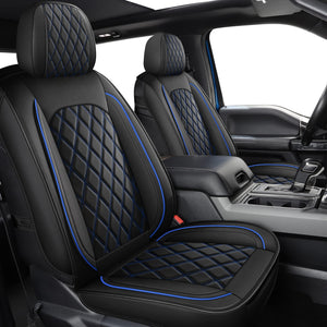MIROZO Seat Covers Full Set,Waterproof Faux Leather Seat Covers Automotive Seat Covers Car Seat Protector for SUV Pick-up Truck 