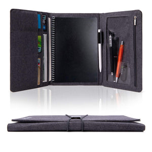 Folio Cover Compatible with Rocketbook Everlast Fusion, Cloth Fabric, Multi Organizer Men & Women Folder with Pen Loop/Phone Poc