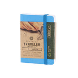 Pentalic Art Traveler Pocket Journal Sketch Book, Sketching Pad with Drawing Pages, 4 x 3, Bright Blue