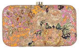 Tooba WomenS Handicraft Embroidered Box Clutch Bag Purse For Bridal, Wedding (Gold).