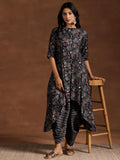 Libas Women'S Silk Blend Printed Kurta Set (36820_Blue Blue Xs