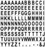 MasterVision Interchangeable Magnetic Board Accessories, Letters, Black, 0,75h