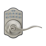 Amazon Basics Electronic Keypad, Keyless Entry Door Lock Deadbolt with Handle Set, Key Pad Front Door with Knob, Door Locks for 