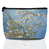 Blossoming Almond Tree Cosmetic Bag Flower Makeup Bags,Travel Make up Bags for Women Girls Cute Zipper Pouch Toiletry Organizer 