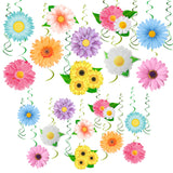 HADDIY Spring Flower Birthday Party Decorations,30 Set Summer Party Hanging Swirl Ceiling Decorations for Classroom Office Mothe