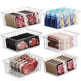iSPECLE Freezer Organizer Bins - 6 Pack Stand up Freezer Organizers for 16 Cu.Ft Upright Freezer Stop Food Fall out from Freezer