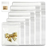 50Pcs Jewelry Storage Bags, Resealable PVC Clear Jewelry Bags Plastic Jewelry Pouches with Self-Sealing Zipper, Anti-Tarnish Bag