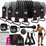 Heavy Resistance Bands for Working Out, 360LBS Exercise Bands with Handles, Workout Bands for Men, Weight Fitness Bands Set for 