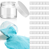 Patelai 60 Pcs 1 OZ Plastic Container Jars with Lids Round Clear Travel Cosmetic Container Jars for Toiletries, Lotion, Cream, O