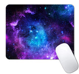IMAYONDIA Square Mouse Pad,Blue Purple Galaxy Nebula Universe Outer Space Mousepad, Anti-Slip Rubber Base Mouse Pad for Office L