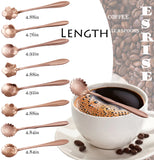 16 Pcs Teaspoon Tea Spoons, ESRISE Stainless Steel Coffee Dessert Spoon, Cute Demitasse Spoon for Drink Milkshake (Rose Gold)