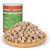 MON2SUN Freeze Dried Duck Cat and Dog Treats, Single Ingredient Natural and Healthy Dog Snacks, High Protein Training Treats & F