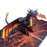 PQDGlobal 3D Dragon Popup Card - Handmade Fantasy Paper Art for Birthday, Anniversary, Christmas, Father? Day - Unique Gift for 