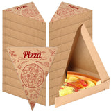 Teenyyou 36 Pcs Pizza Slice Boxes Disposable Individual Pizza Slice Tray 9.65 x 7.28 x 1.77 in Single Container Holder for Birth
