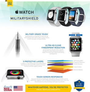 (6 Pack) ArmorSuit Screen Protector for Apple Watch 7 41mm Max Coverage Anti-Bubble HD Clear MilitaryShield Film