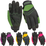 SAVJOB Utility Work Gloves for Men, Green, Large