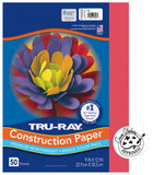 TruRay Heavyweight Construction Paper, Red, 9 x 12, 50 Sheets