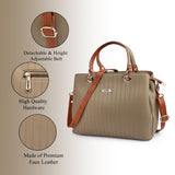 Adisa Texture Stripes Handbag Shoulder Bag For Women And Girls With Sling Belt (Ad4074-Meh),Olive Green,,B0DPLJM819