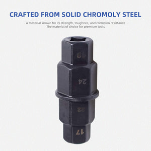 Alltooetools Motorcycle Front Rear Wheel Axle Hex Spindle Driver Socket Tool 17/19/22/24mm