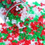 2000 Pieces Christmas Tri-Shaped Beads Plastic Tri Beads Christmas DIY Beads Christmas Ornament Tri Beads for Christmas Tree Dec