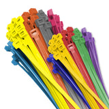 Electriduct Nylon Cable Ties 4 SelfLocking Zip Ties Multi Color: (Blue, Red, Green, Yellow, Fuchsia, Orange, Gray, Purple) 