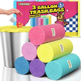 T.FORING Small Trash Bags 3 Gallon -150 Count Mini Garbage Bags Unscented,12 Liter Colored Plastic Trash Can Liners,Strong Waste