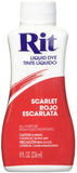 Rit Dye Liquid Dye, 8 fl oz, Scarlet Red, 3Pack