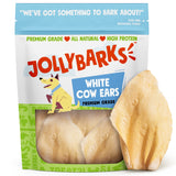 Jolly Barks White Cow Ears for Dogs - Cow Ear Dog Treats, Single Ingredient, High Protein, Pig Ear Alternative Dog Treats - Cow 