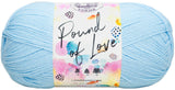 Lion Brand Yarn Pound of Love, Value Yarn, Large Yarn for Knitting and Crocheting, Craft Yarn, Pastel Blue