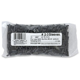Wcs Crimp Sleevesurflon Size 2-3 - 1000-Piece Picture Wire Crimping Sleeves, Black