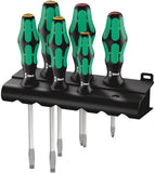 Wera 05007680001 Kraftform Plus 334 SK/6 Screwdriver Set and Rack, Lasertip, 6Piece