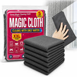 5 PCS Genie Magic Cleaning Cloth, XXL Microfiber Magic Cloth for Stainless Steel, Glass, Mirrors, Windows, Kitchen, Bathroom, Ca