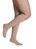 Sigvaris Natural Rubber Calf High Open Toe Compression Stockings, 4050 mmHg