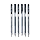 uni-ball SIGNO UM-100 Gel Pen Set of 6 (Black Ink, Pack of 6)