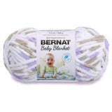 Bernat Baby Blanket Yarn, 3.5 oz, Gauge 6 Super Bulky, Little Lilac Dove Print