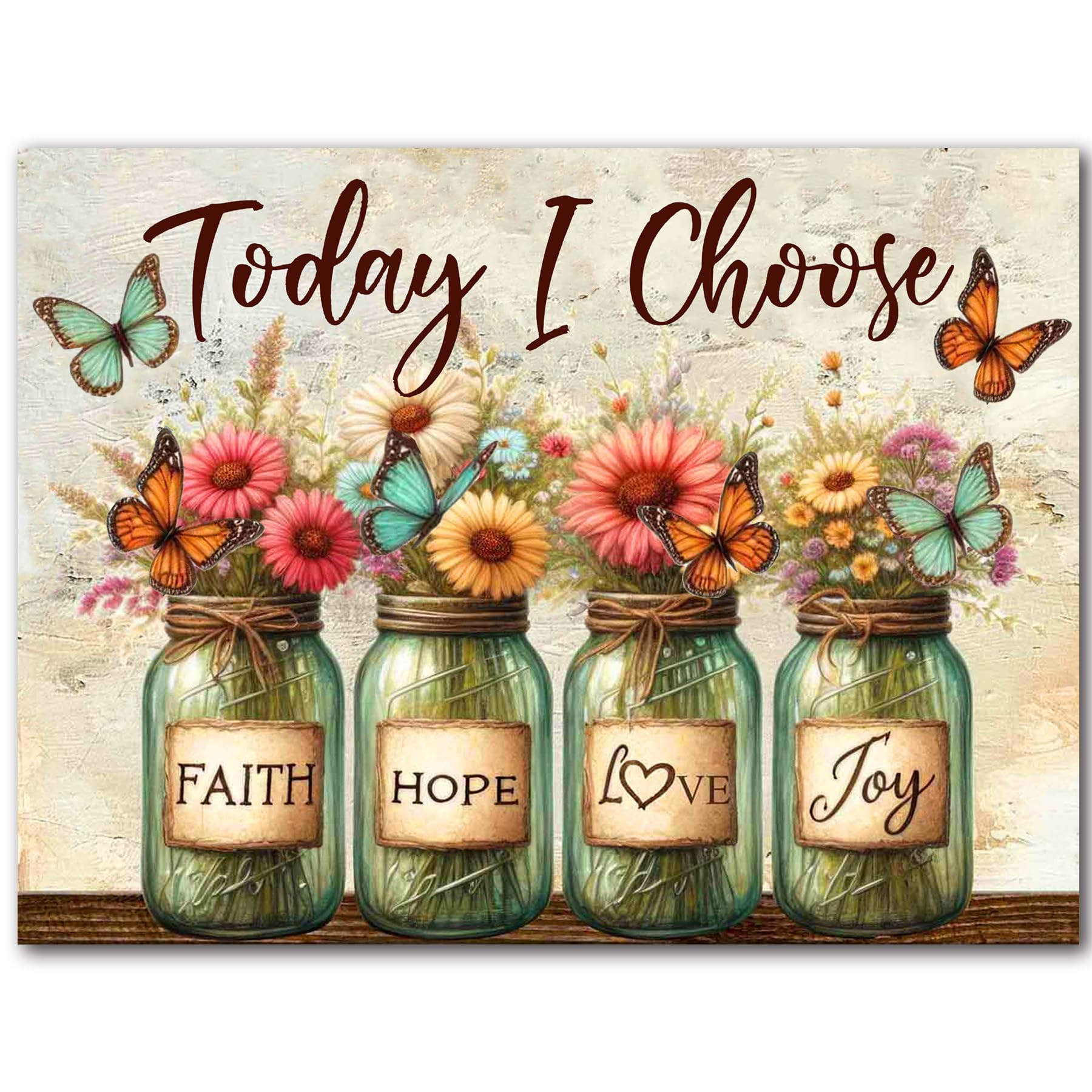 igoodom Diamond Art Kits for Adults, Faiths Hope Love Wishing Bottle Diamond Art Kits, Full Drill Round Flower Diamond Painting 