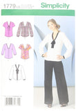 Simplicity Pattern 1779 Misses Blouse with Collar and Sleeve Variations Sizes 1618202224