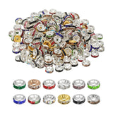 PATIKIL 6mm Rondelle Spacer Bead, 200 Pcs Crystal Rhinestone Loose Bead Spacers for Jewelry Making, DIY Bracelets, Necklace, Mul