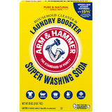 ARM & HAMMER Super Washing Soda Household Cleaner and Laundry Booster, Versatile Natural Home Cleaner, Powder Laundry Additive a