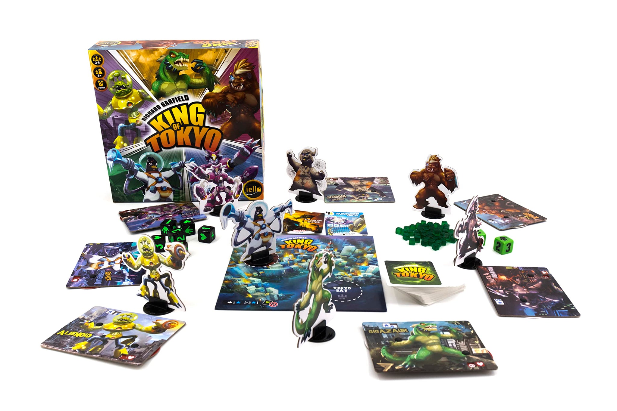 Iello: King Of Tokyo, New Edition, Strategy Board Game, Space Penguin Included In The Box, For 2 To 6 Players, 30 Minute Play Ti