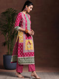 Libas Women'S Poly Crepe Printed Kurta Set (36932 Multicolour L