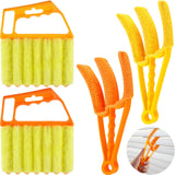 4 Pcs Window Venetian Blind Cleaner Duster Tool 7 Finger Blind Rush and Shutter Cleaner Brush Hand-held Window Shutter Air Condi